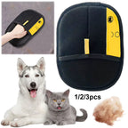 Pet Hair Remover Grooming Glove for Dogs, Cats & Rabbits – Deshedding Mitt for Long, Short & Curly Hair