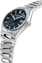 Frederique Constant Highlife COSC Men’s Automatic Watch – Silver Stainless Steel, Bracelet & Navy Rubber Strap
