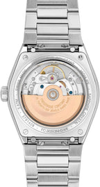Frederique Constant Highlife COSC Men’s Automatic Watch – Silver Stainless Steel, Bracelet & Navy Rubber Strap