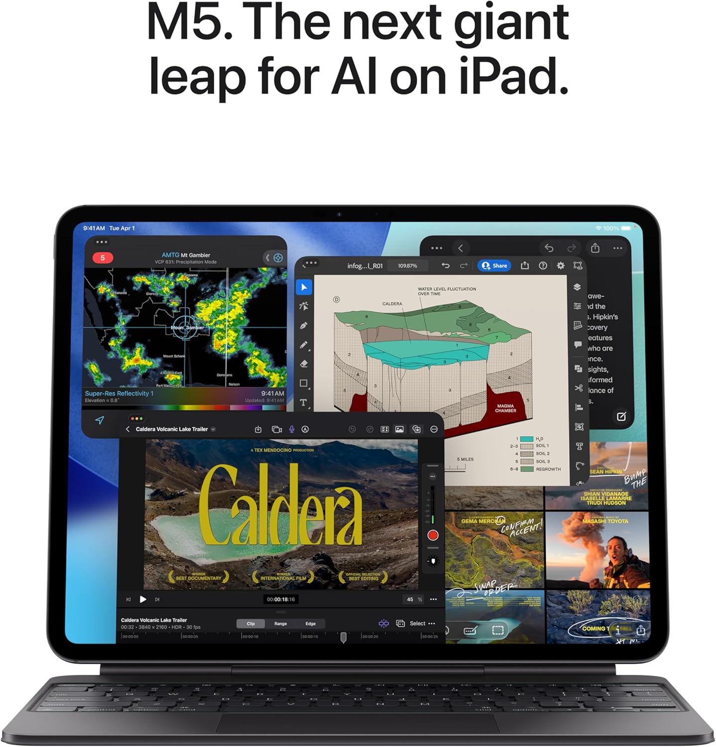 (dubble) Apple iPad Pro 13-inch (M5): 256GB, 12MP Front Camera/12MP Back Camera, All-Day Battery Life — Space Black