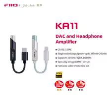 FiiO KA11 USB DAC Amplifier – HiFi 32-bit/384kHz, Type-C & Lightning
