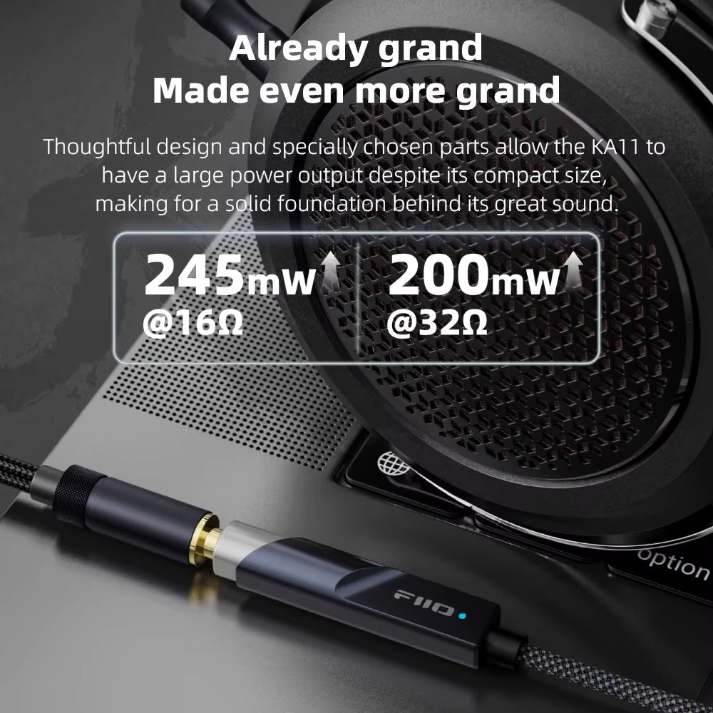 FiiO KA11 USB DAC Amplifier – HiFi 32-bit/384kHz, Type-C & Lightning