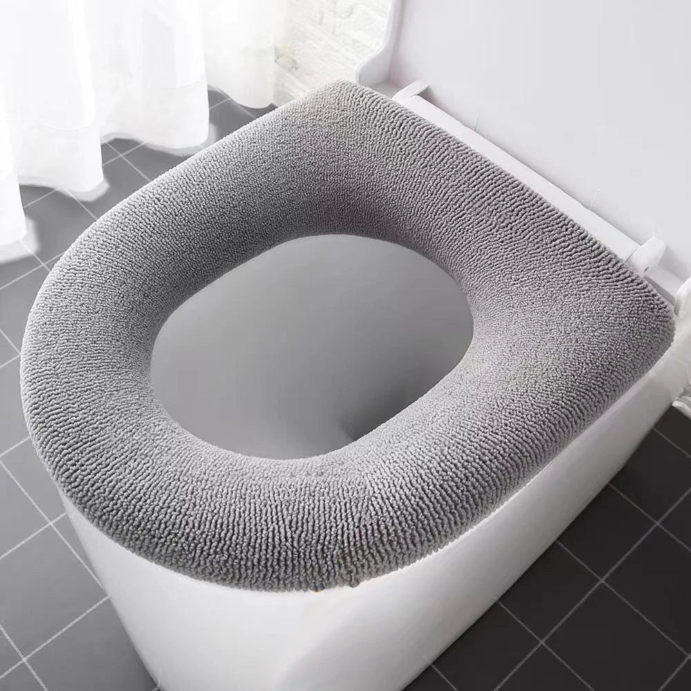Universal Toilet Seat Cover – Soft Warm Pumpkin Pattern Bathroom Cushion