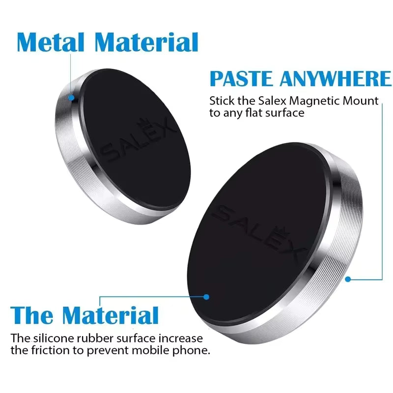 Universal Magnetic Car Phone Holder – 360° Rotating & Fixed Mount for iPhone, Samsung, Xiaomi, Huawei