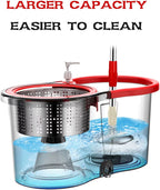 360° Spin Mop with Bucket – 3-Piece Microfiber Cleaning Set with Wringer