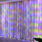 LED Copper Wire Curtain Lights – 8 Modes Remote Control for Christmas, New Year & Holiday Decor