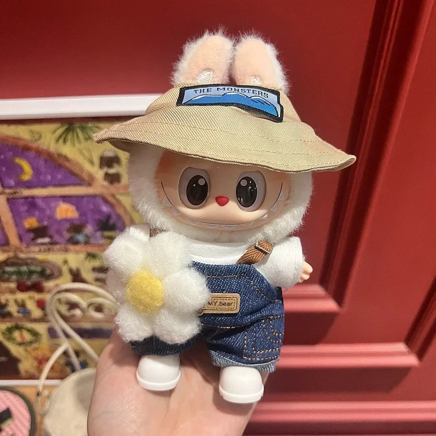 Labubu Doll Clothes – 17cm Cute Plush Doll Dress & Casual Outfit Set