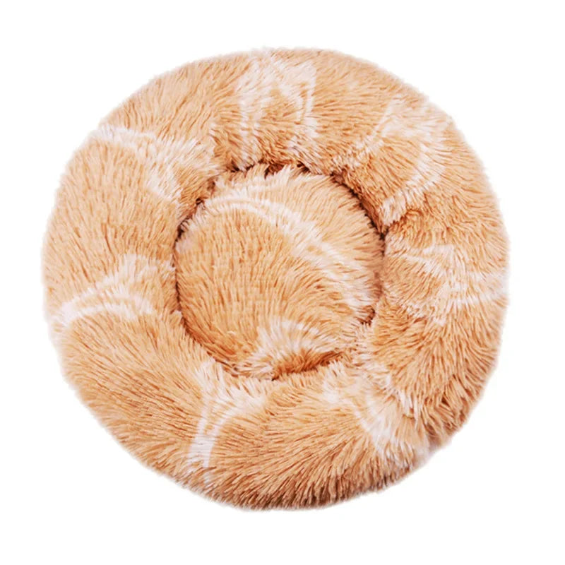 Super Soft Plush Pet Bed – Round Dog & Cat Bed (40–90cm, Warm & Calming)
