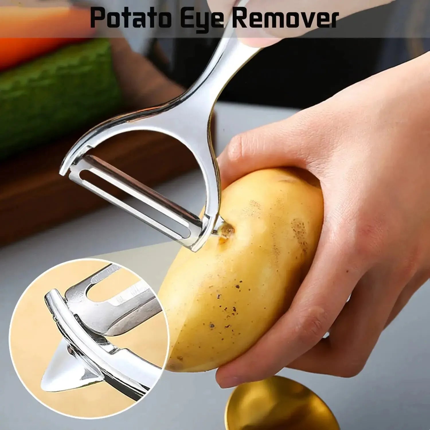 Ergonomic Stainless Steel Vegetable Peeler – Multi-Purpose Potato, Carrot & Fruit Tool