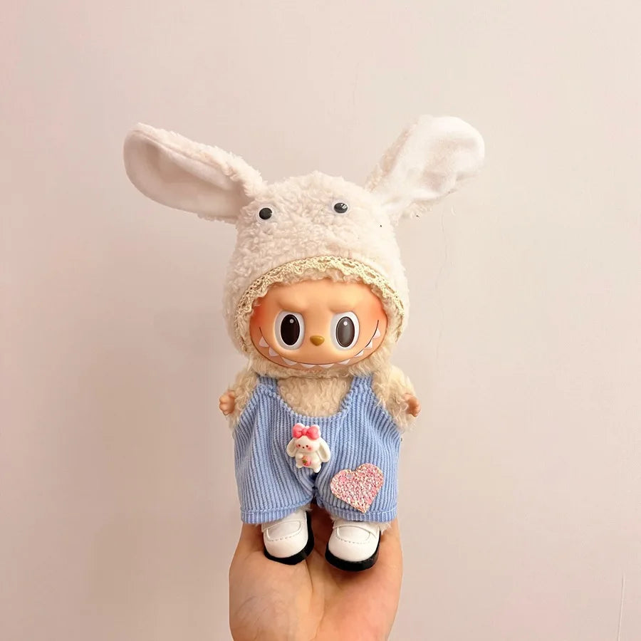 Labubu Doll Clothes – 17cm Cute Plush Doll Dress & Casual Outfit Set
