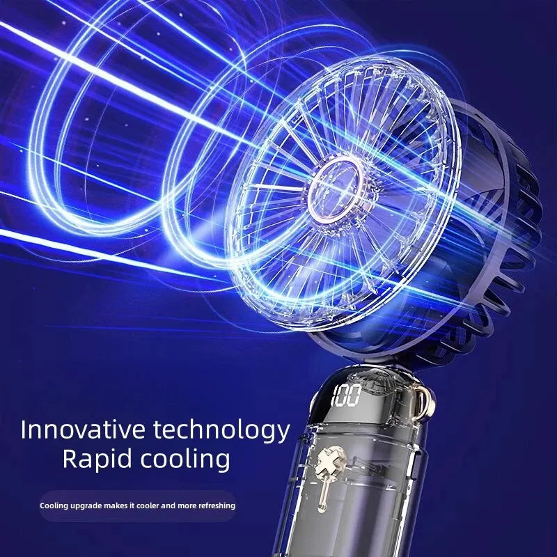Portable Handheld Mini Fan – USB Rechargeable Desk & Neck Fan for Travel