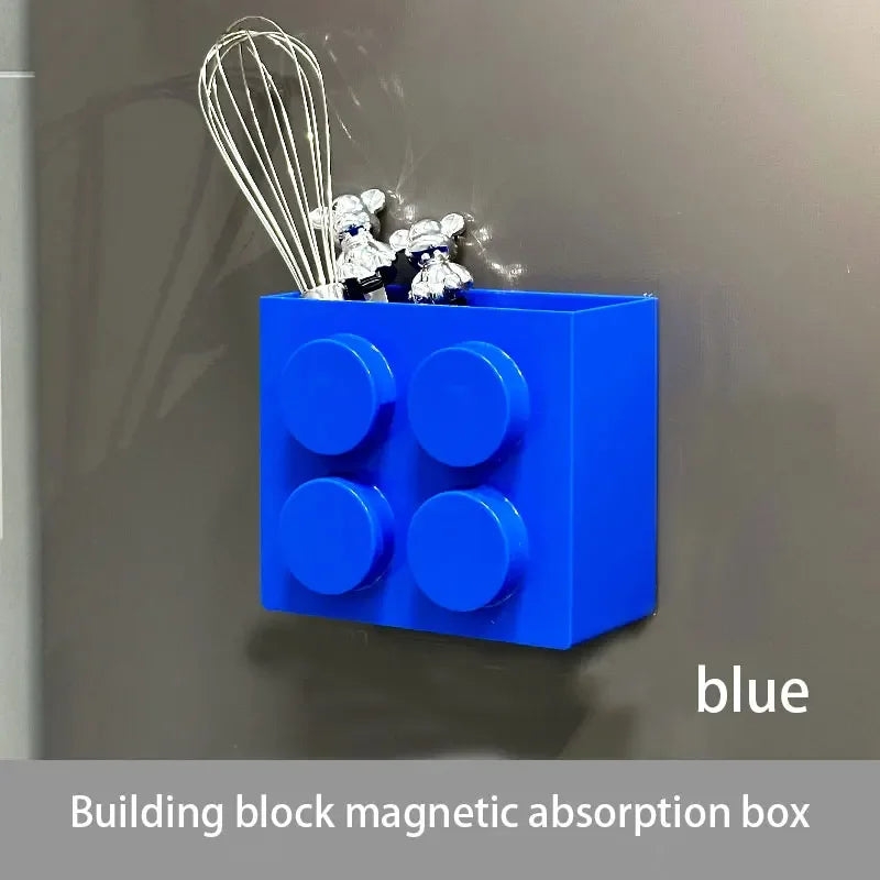 Magnetic Refrigerator Side Storage Rack | Wall-Mounted Wrap, Straw & Utensil Organizer