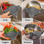 Adjustable Pot Strainer – Clip-On Stainless Steel Strainer for Pots, Pans & Bowls