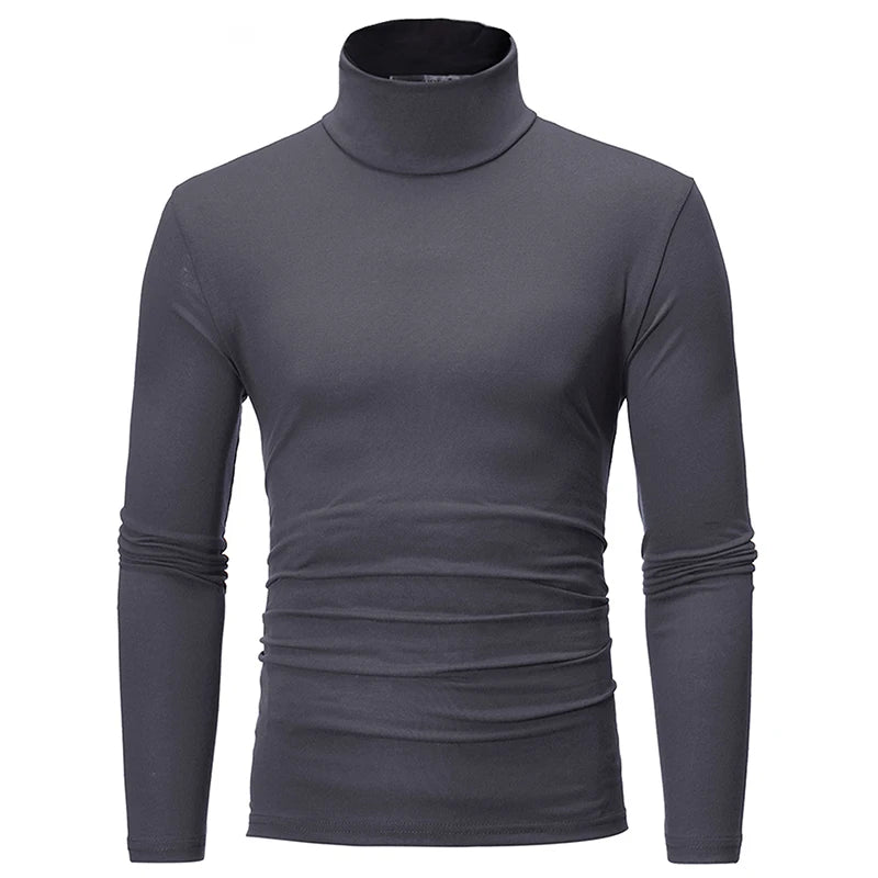 Men’s High Neck Thermal Top – Slim Fit Long Sleeve Winter Shirt