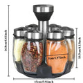 Under-Shelf Spice Rack Organizer with 6 Jars | Self-Adhesive Pull-Out Kitchen Seasoning Storage