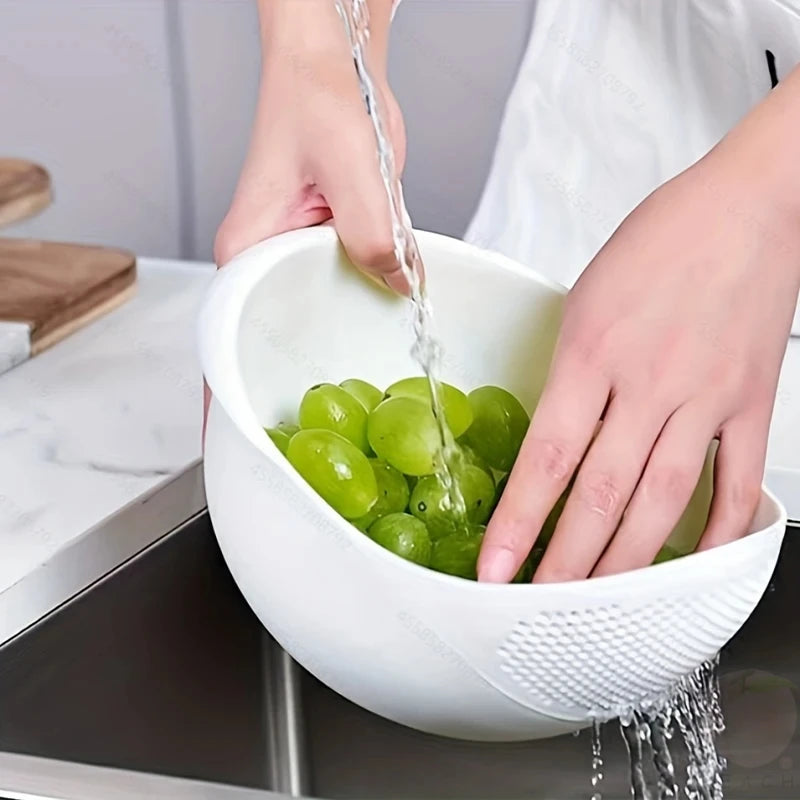 Rice Drain Basket Rice Filter Fruit and Vegetable Drain Sieve Kitchen Supplies Small Tools Multi-Purpose