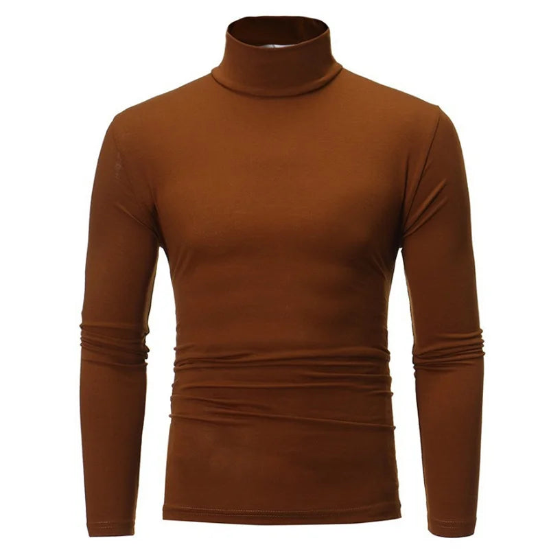 Men’s High Neck Thermal Top – Slim Fit Long Sleeve Winter Shirt