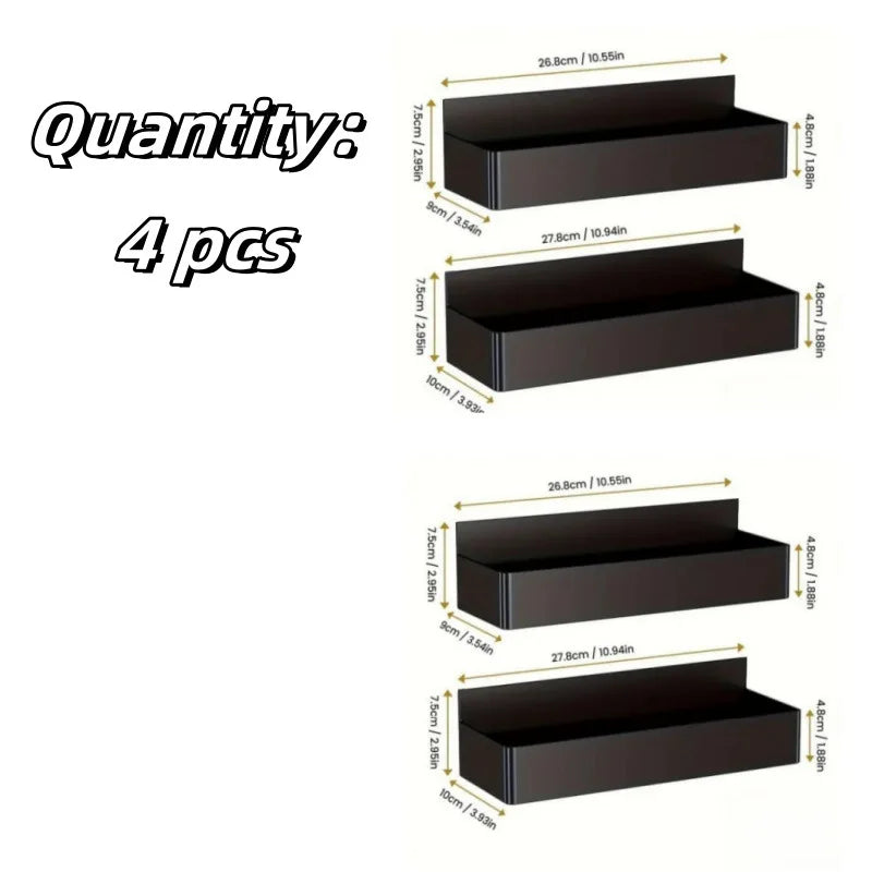 Magnetic Refrigerator Storage Rack | Punch-Free Kitchen Spice & Bathroom Organizer (2/4PCS)