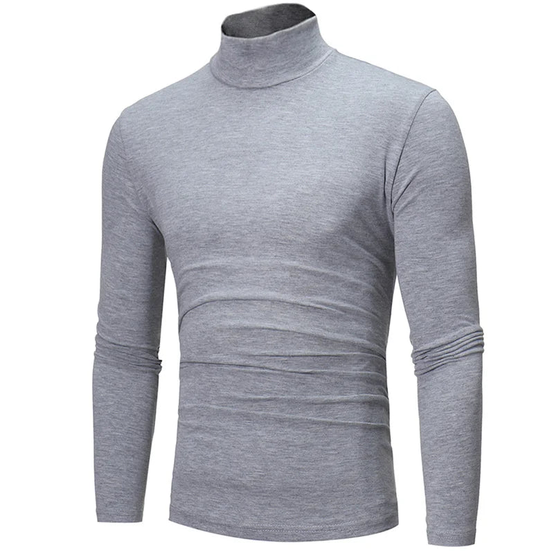 Men’s High Neck Thermal Top – Slim Fit Long Sleeve Winter Shirt