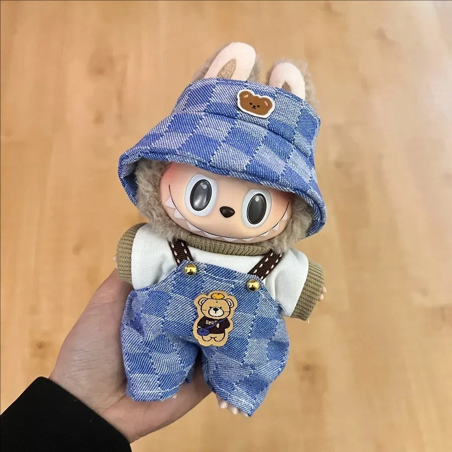 Labubu Doll Clothes – 17cm Cute Plush Doll Dress & Casual Outfit Set