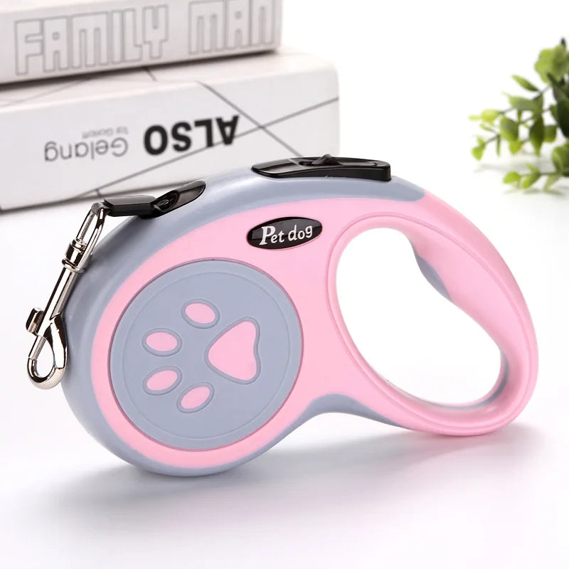 Automatic Retractable Dog & Cat Leash – Durable Nylon, 3m/5m for Small Pets