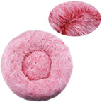 Super Soft Plush Pet Bed – Round Dog & Cat Bed (40–90cm, Warm & Calming)