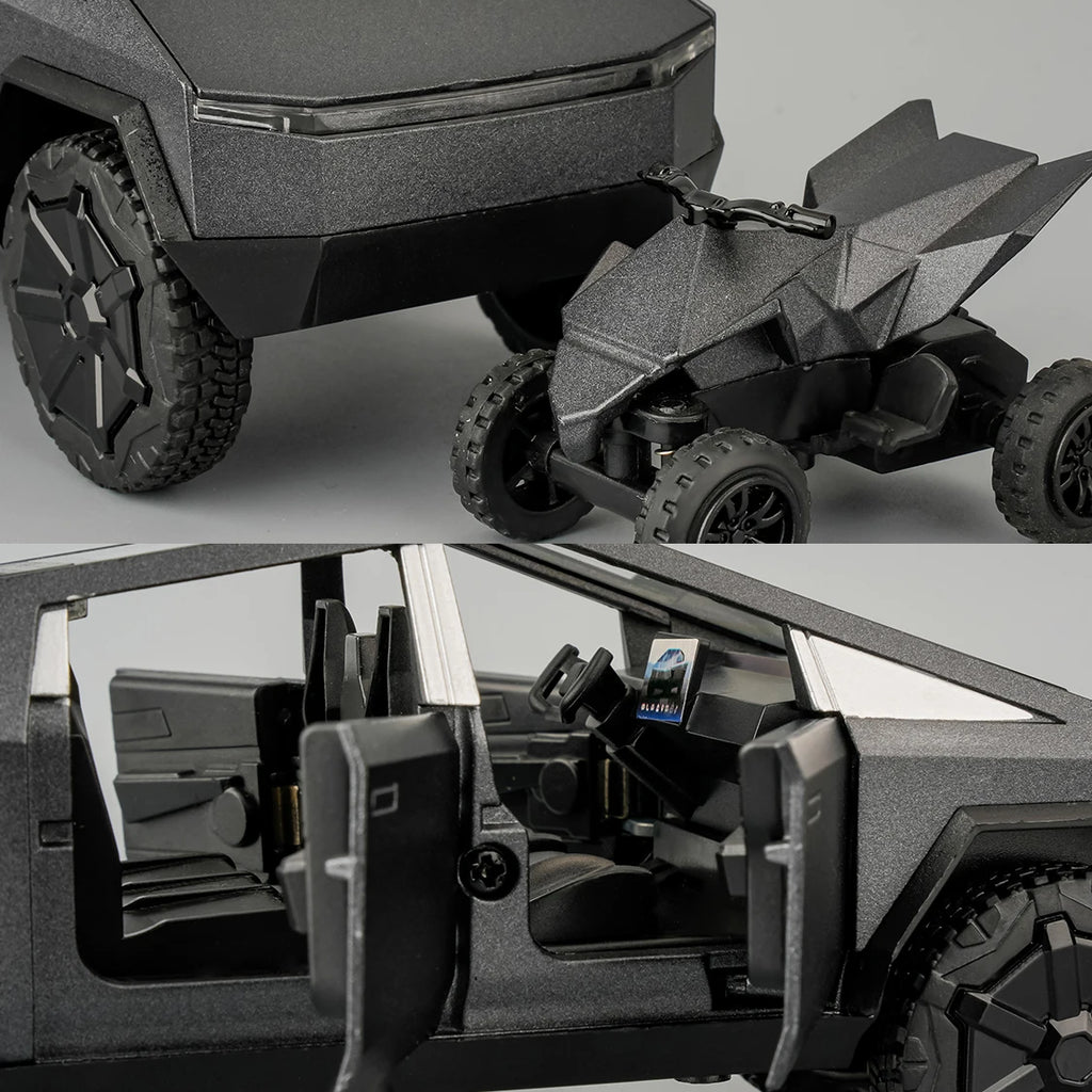 Cyber Truck Alloy Car Model – 1:32 Pull-Back SUV Toy with Lights & Sound
