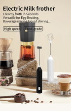 USB Rechargeable Electric Milk Frother & Egg Whisk – 3 Speeds