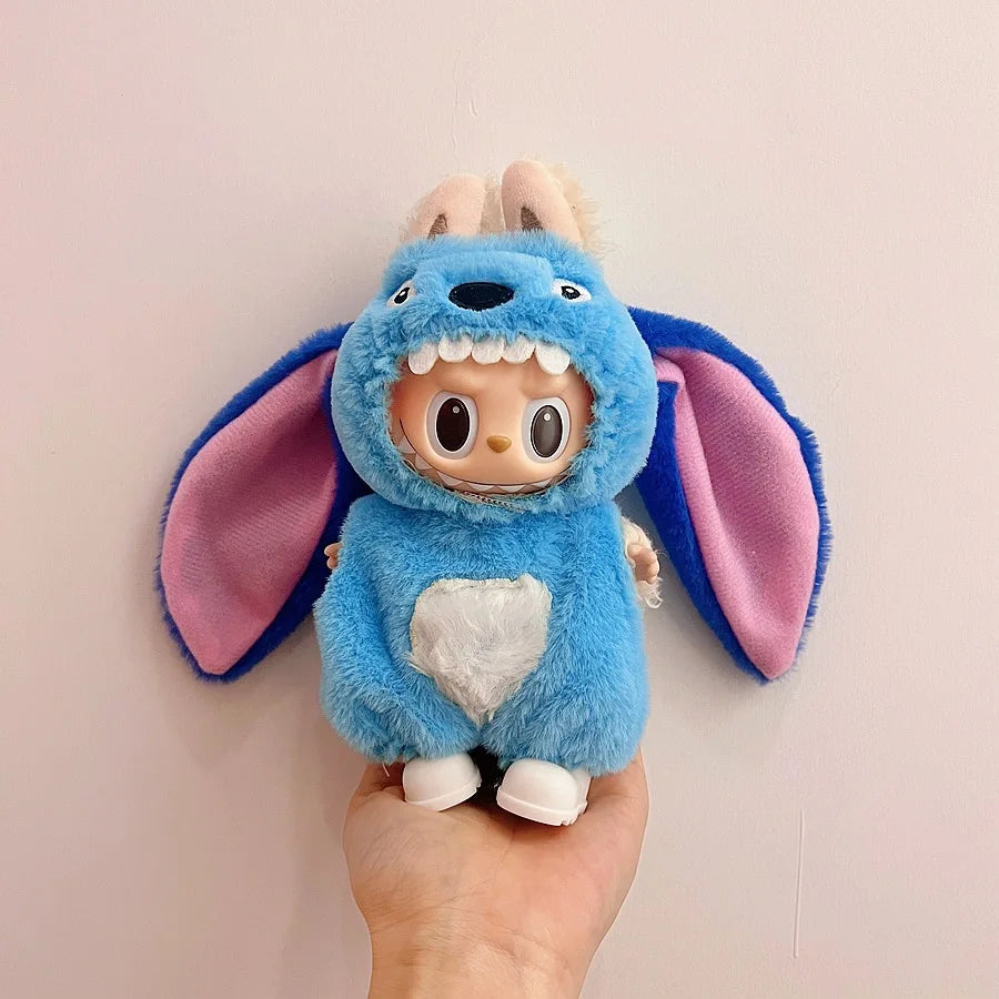 Labubu Doll Clothes – 17cm Cute Plush Doll Dress & Casual Outfit Set