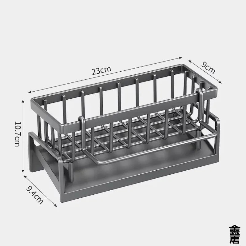 Tap-Mounted Spice Shelf with Drainage Rack | Kitchen Sink Organizer for Utensils & Accessories