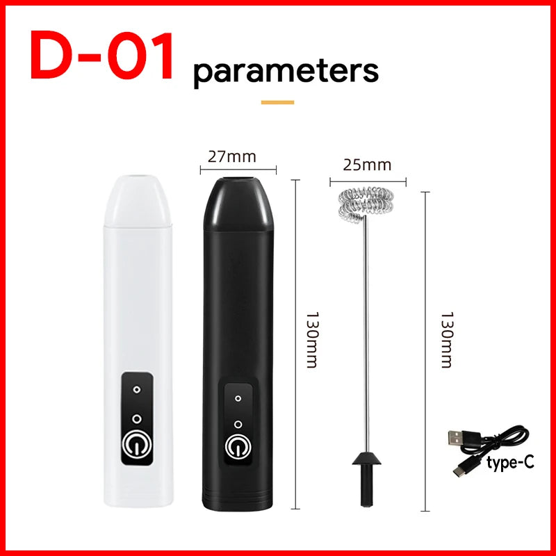 USB Rechargeable Electric Milk Frother & Egg Whisk – 3 Speeds