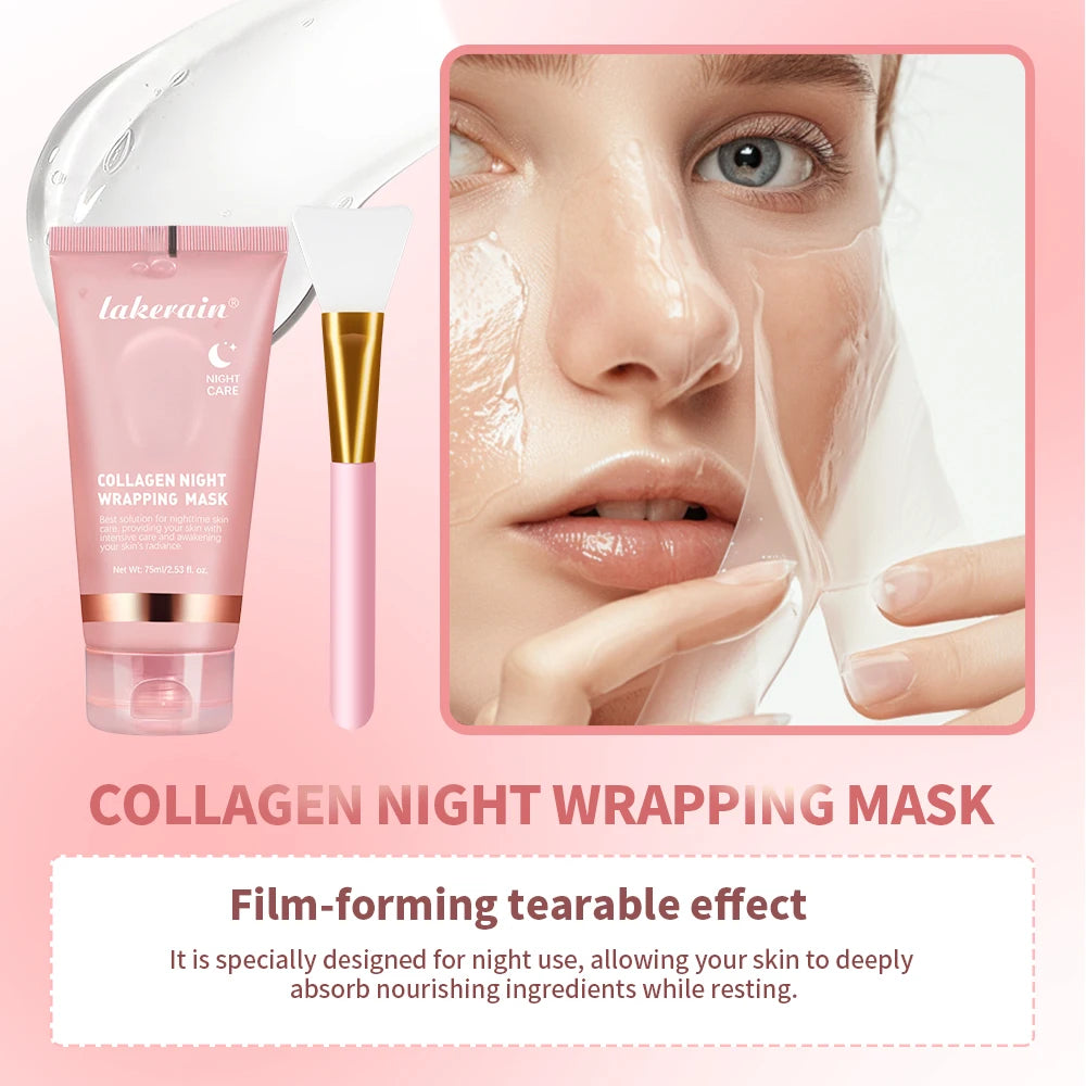 Collagen Night Peel-Off Mask – Moisturizing & Brightening Korean Face Mask