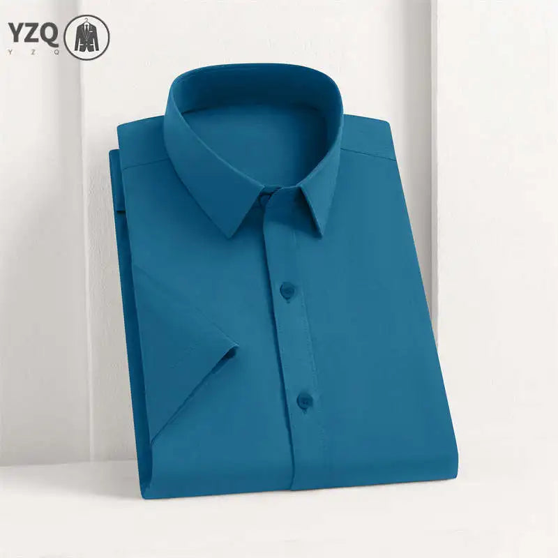 Men’s Short Sleeve Shirt – Casual & Formal Solid Color Summer Top