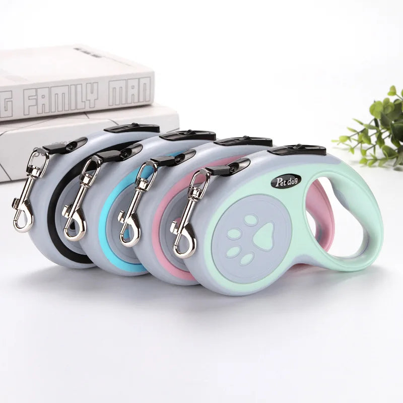 Automatic Retractable Dog & Cat Leash – Durable Nylon, 3m/5m for Small Pets