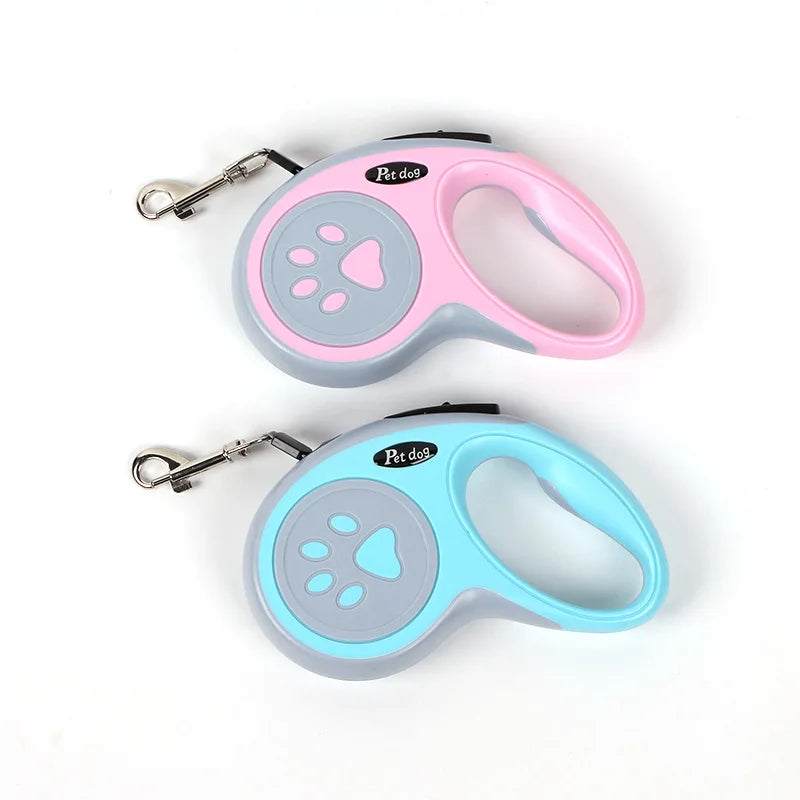 Automatic Retractable Dog & Cat Leash – Durable Nylon, 3m/5m for Small Pets