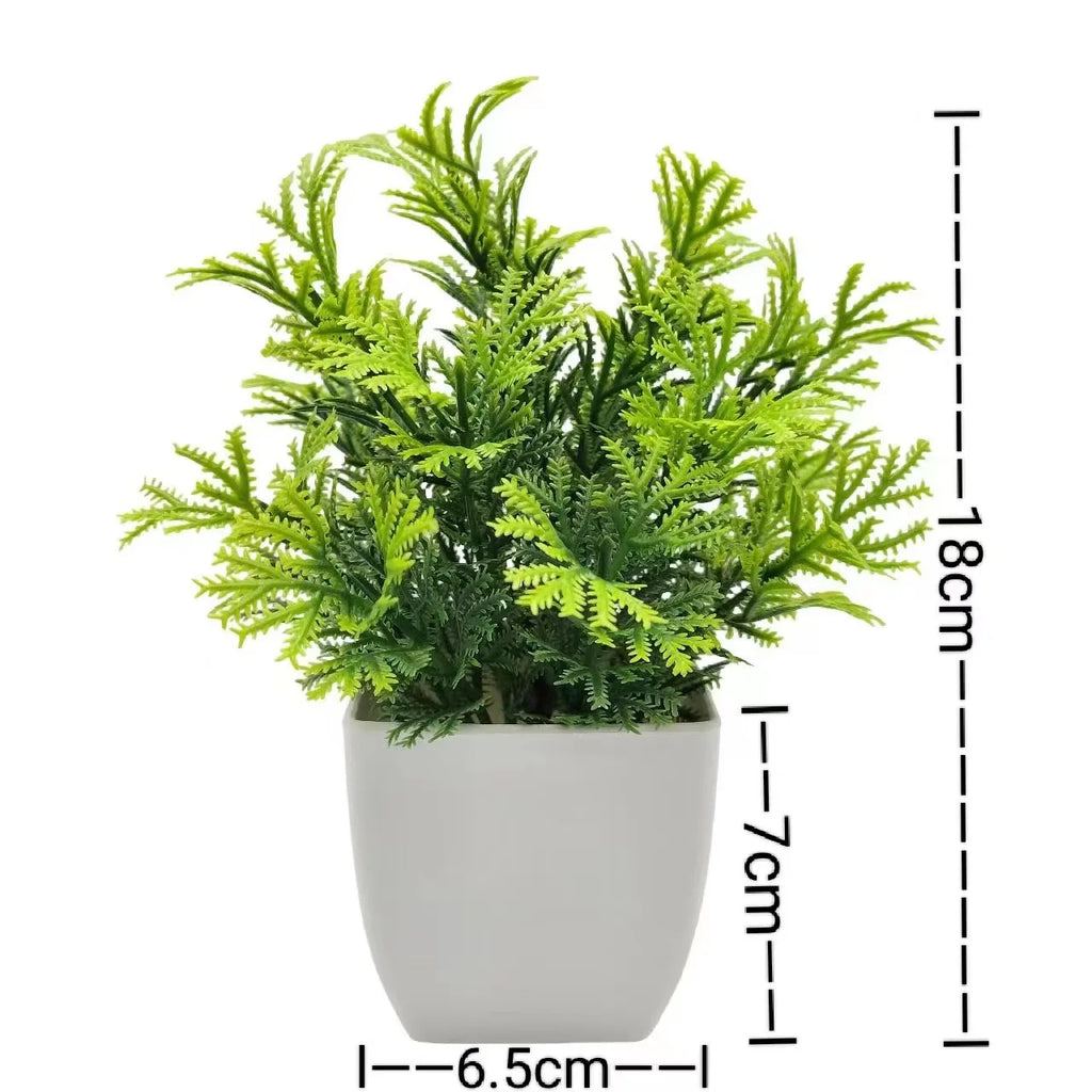 Artificial Plants in Plastic Pots for Home, Office, and Bedroom Decoration – Perfect Greenery for Indoor & Outdoor Spaces