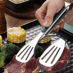 Non-Slip Stainless Steel Food Tongs – Meat, Salad, and Grill Clip for Kitchen, Buffet, and BBQ
