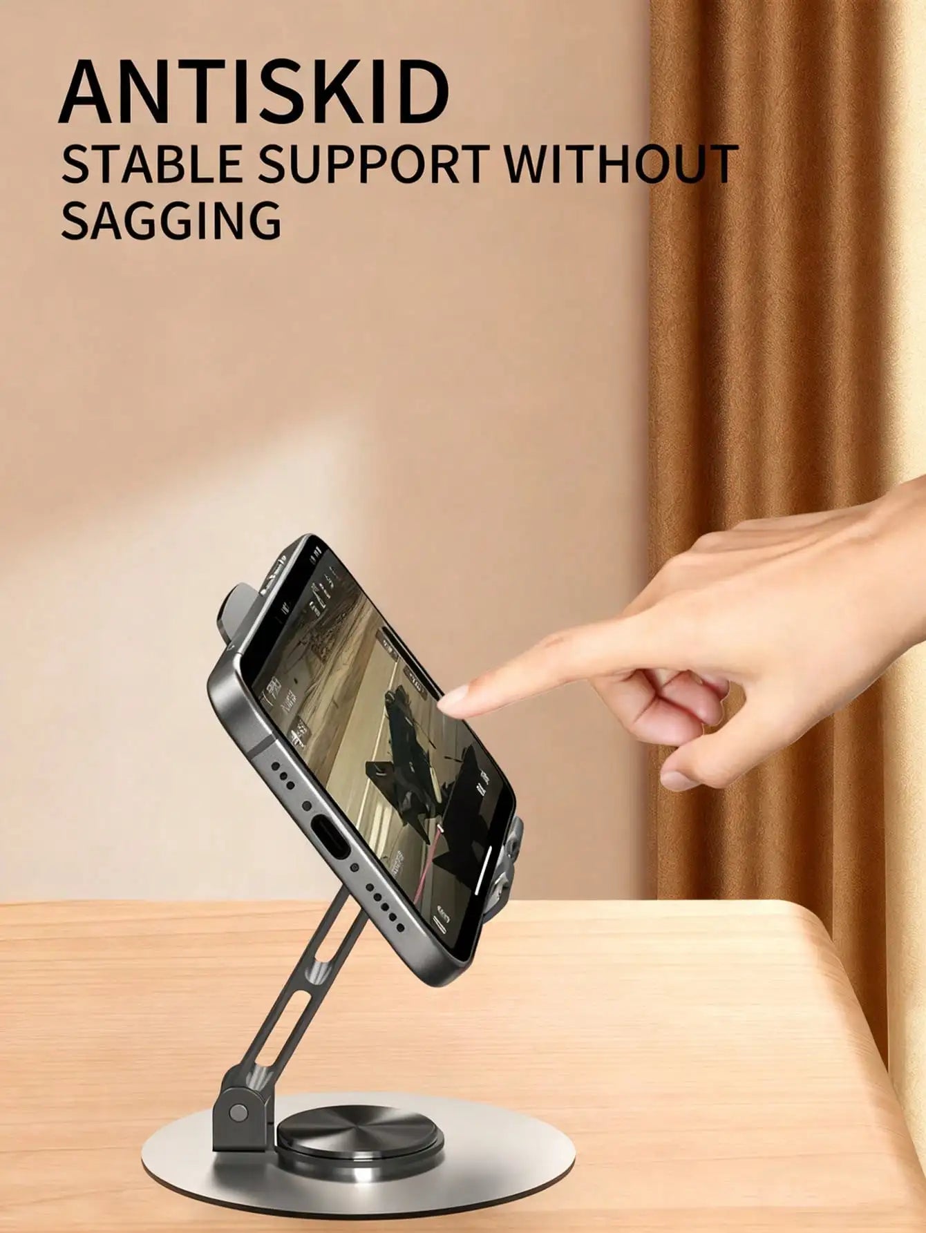 Adjustable Foldable Phone Stand – Ergonomic, Multi-Angle, Portable