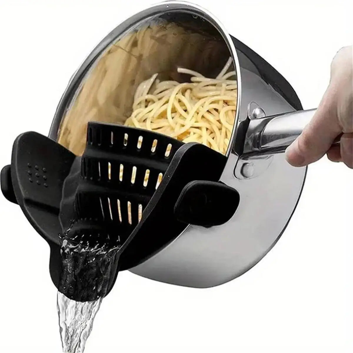 Adjustable Pot Strainer – Clip-On Stainless Steel Strainer for Pots, Pans & Bowls