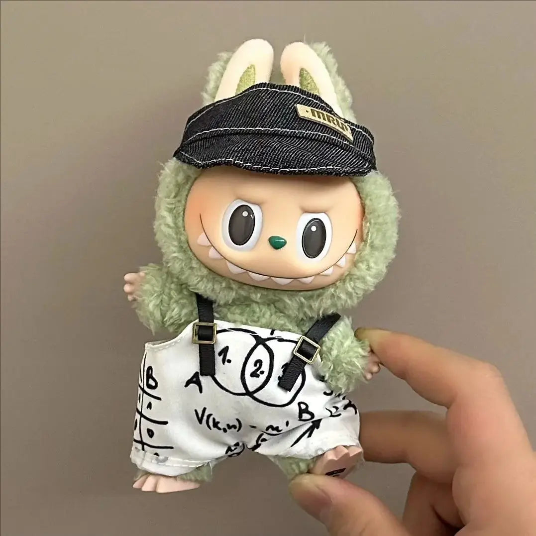 Labubu Doll Clothes – 17cm Cute Plush Doll Dress & Casual Outfit Set