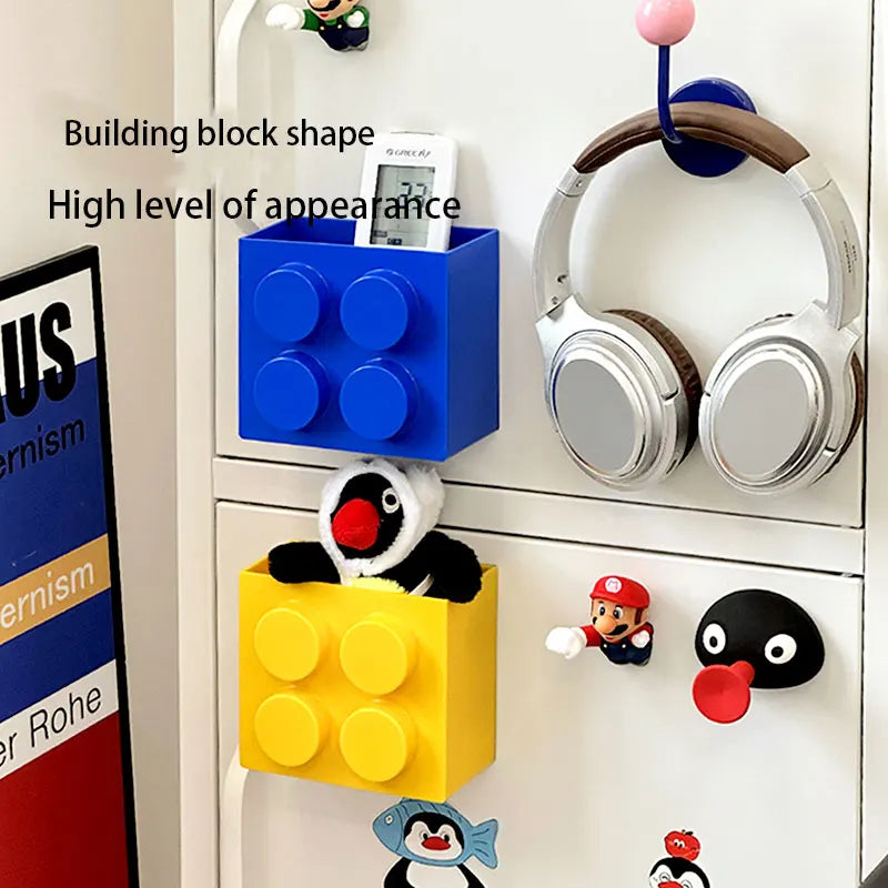 Magnetic Refrigerator Side Storage Rack | Wall-Mounted Wrap, Straw & Utensil Organizer