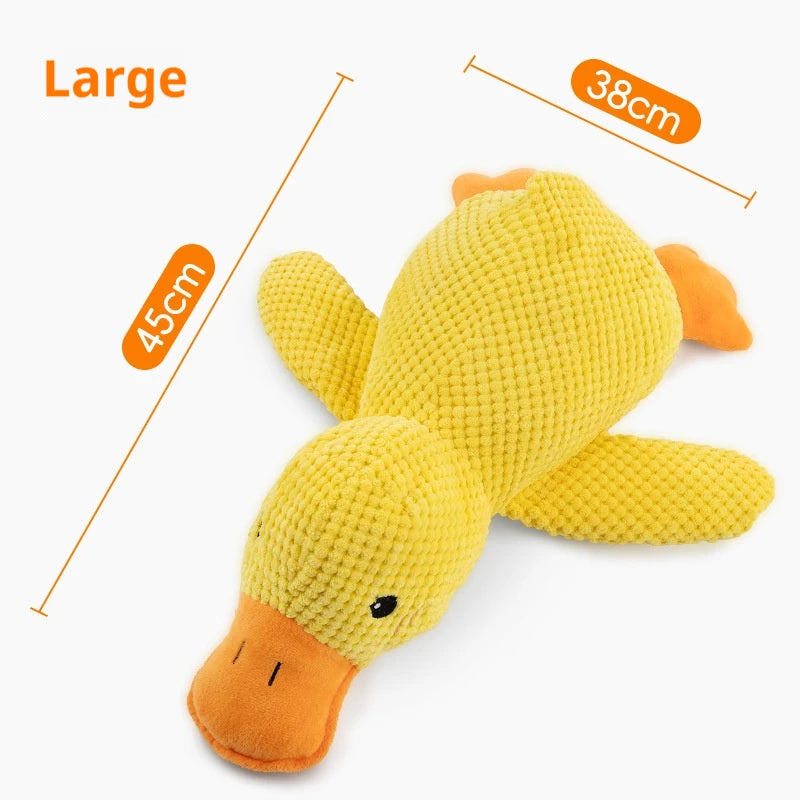 Plush Duck Dog Toy – Bite-Resistant Squeaky Chew Companion