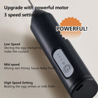 USB Rechargeable Electric Milk Frother & Egg Whisk – 3 Speeds