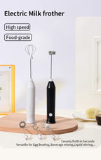 USB Rechargeable Electric Milk Frother & Egg Whisk – 3 Speeds