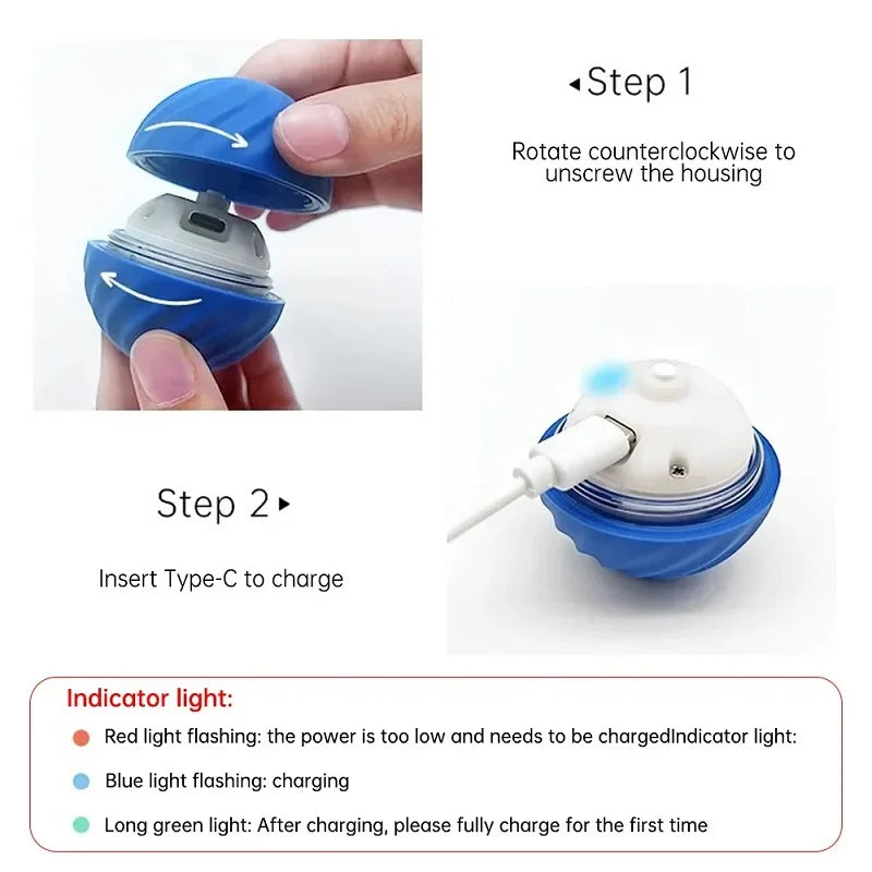 Automatic Interactive Dog Toy Ball – Rolling, Bouncing, USB Rechargeable
