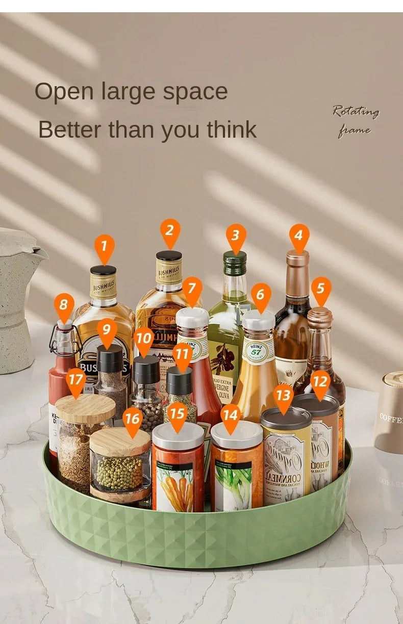 360° Rotating Spice Rack Organizer | Lazy Susan Turntable for Kitchen, Bathroom & Vanity