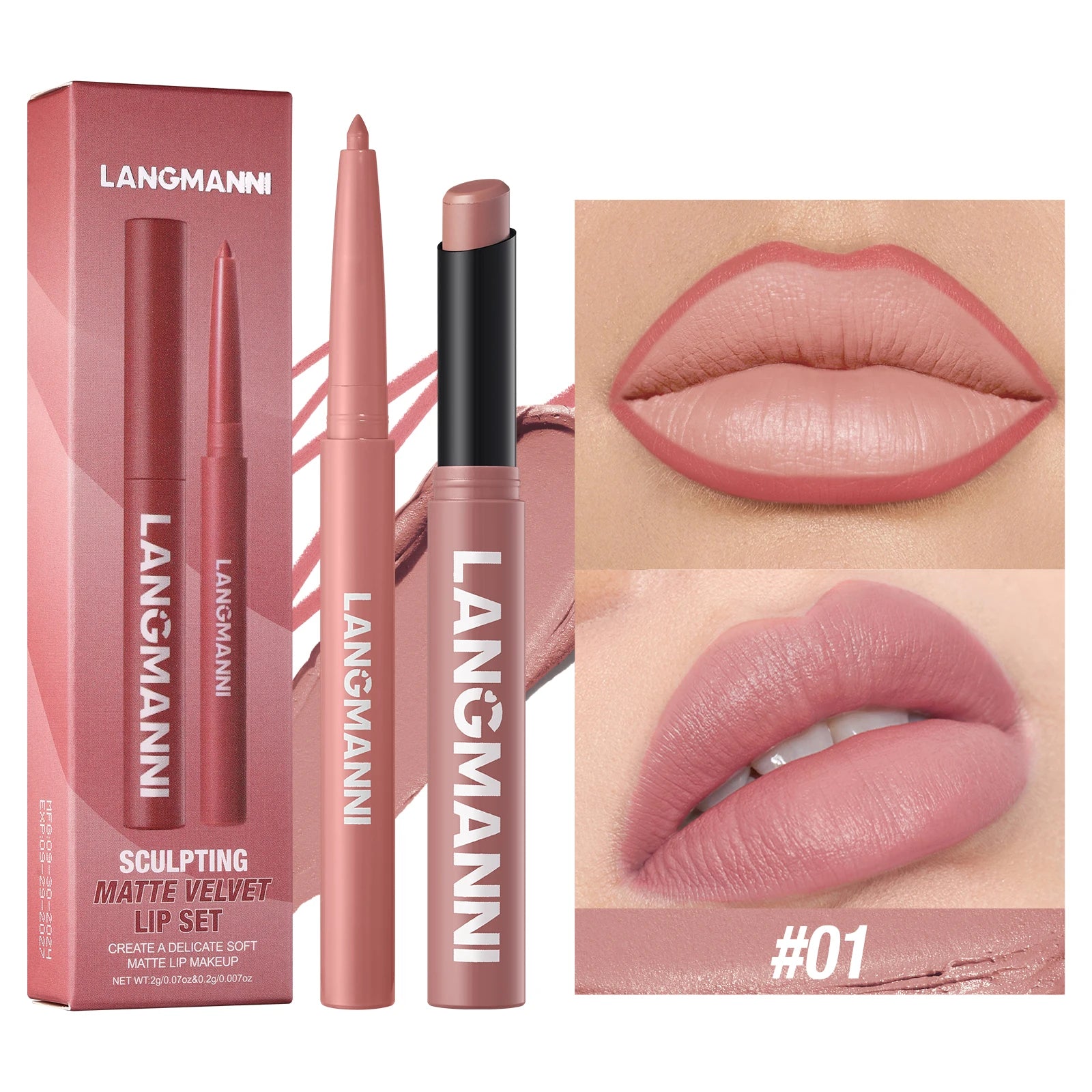 Waterproof Lipliner & Lipstick Set – Long-Lasting, Smudge-Proof Lip Makeup