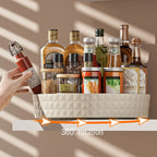 360° Rotating Kitchen Spice Rack – Non-Slip Cabinet Storage Tray | Multi-Use Organizer for Condiments, Cosmetics, and Sundries