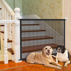 Folding Mesh Pet Dog Barrier Fence – 4Pcs Hook Playpen Gate for Pet Safety