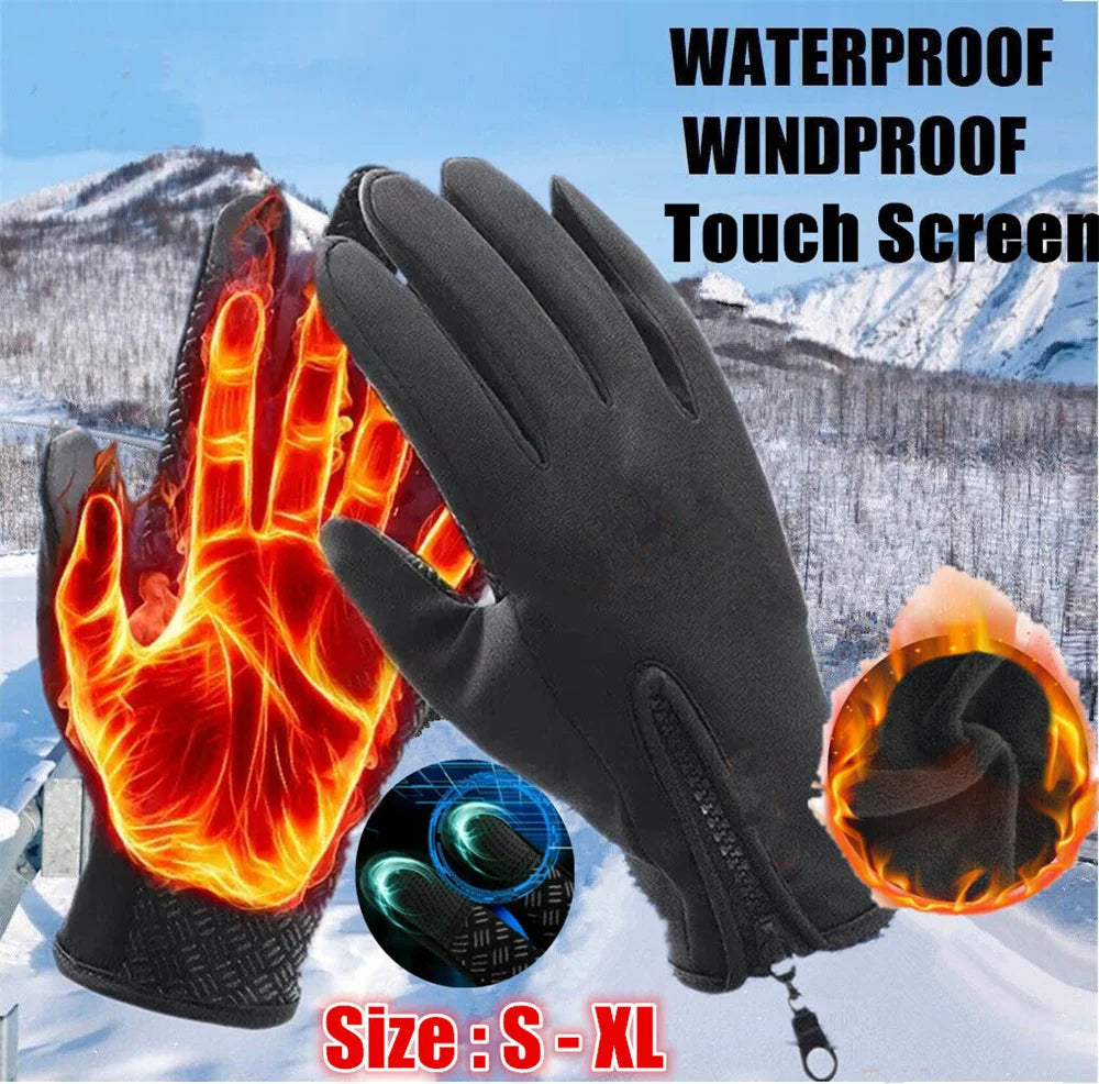 Unisex Winter Gloves – Touchscreen, Warm, Non-Slip for Cycling & Driving